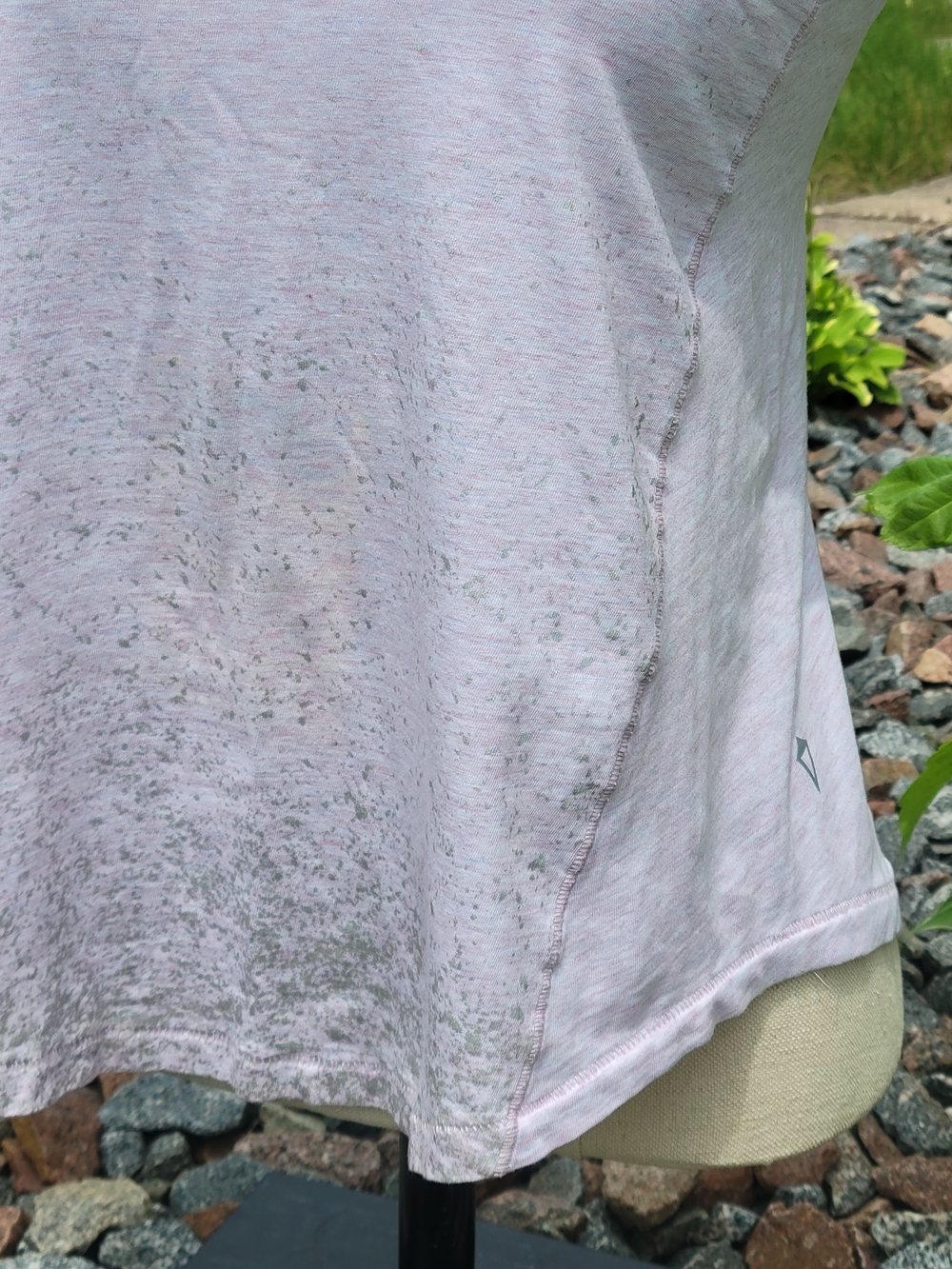 Ivivva Quiet Moments Heathered Pink + Silver Splatter Tank Top Size 10 - Picture 4 of 5
